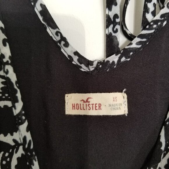 Hollister Sleeveless Coverup Pullover Cinch Geometric Print Dress Size XS - Picture 7 of 9